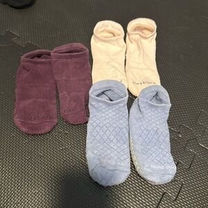 Pure Barre Socks-size medium. Lot of 3